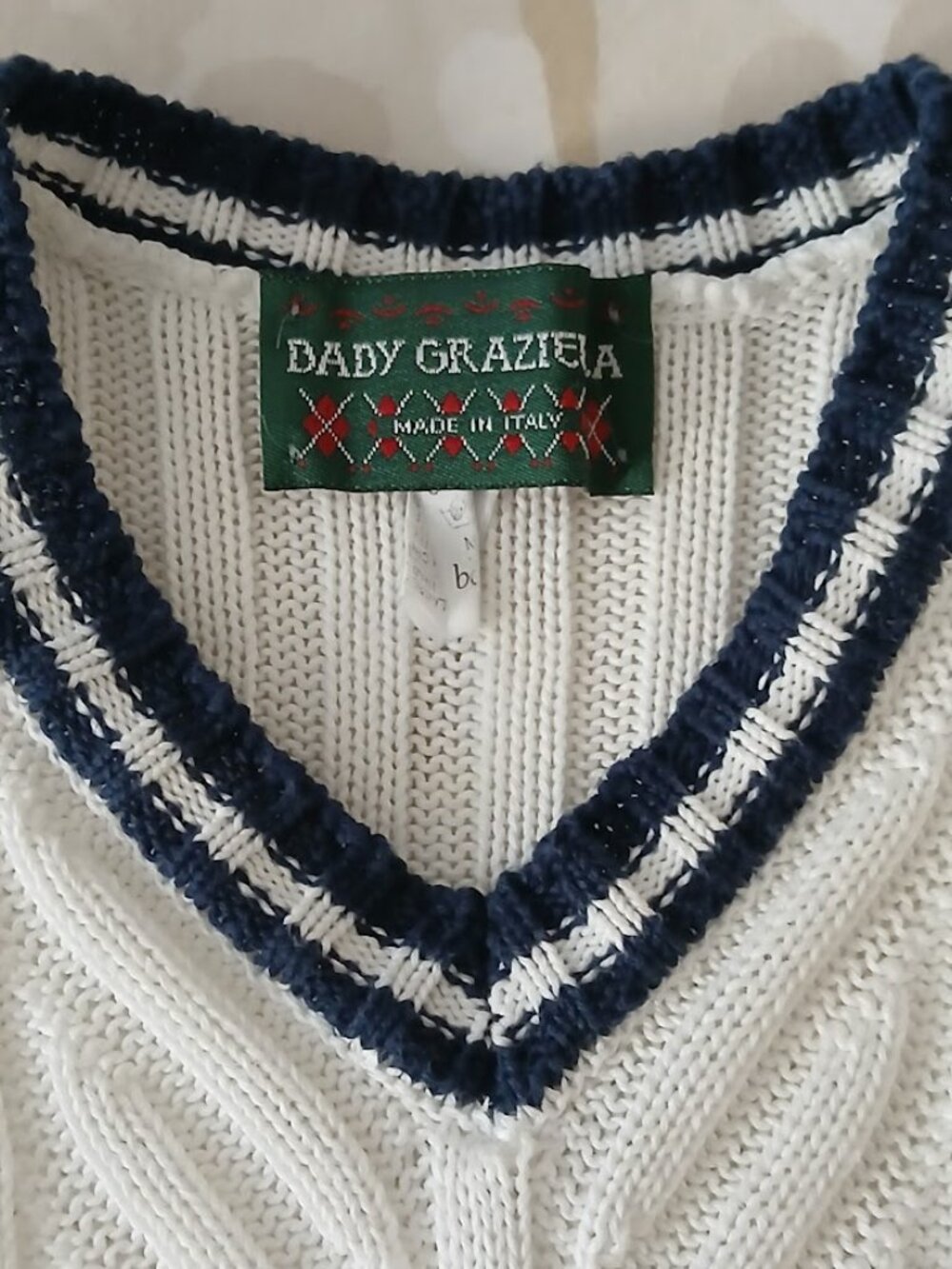 Baby Graziella Cotton Vest - Made in Italy - kids size 20 (euro) - Picture 2 of 4